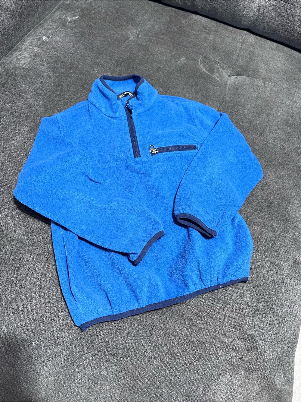 Weatherproof Royal Blue Fleece Sweater – Quarter-Zip, Boys 6, Like New